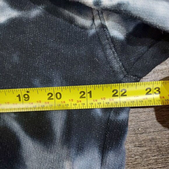 Tie Dye Jon Lauren Hoodie Sweatshirt Pullover Gray White Black Kangaroo Pocket M - Picture 12 of 16